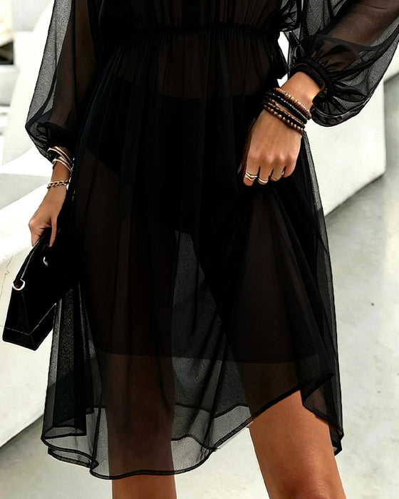 Solid Trendy Casual Dress