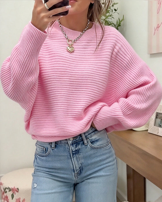 Stylish Batwing Sleeve Pullover