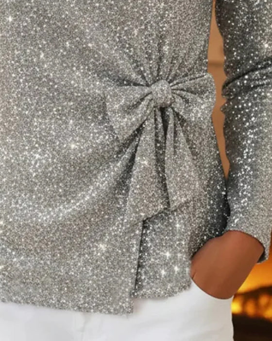 Long-Sleeved T-Shirt With A Bow