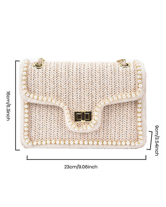 Popular Pearl Straw Bag