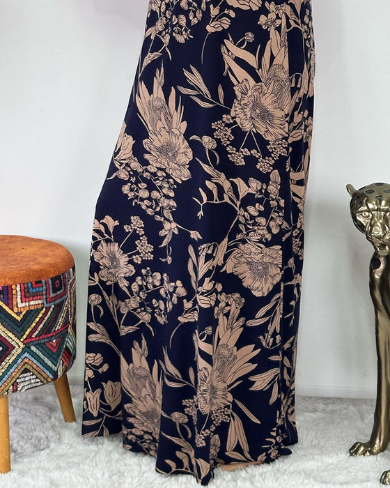 Round neck floral pattern dress