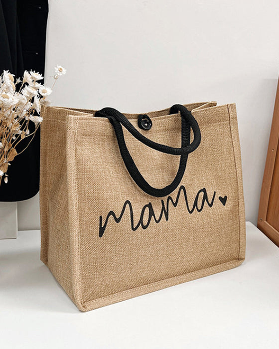 Portable Linen Large Capacity Shoulder Bag