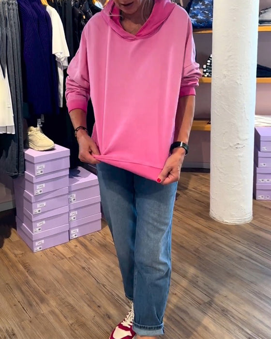 Gradient color casual hoodie