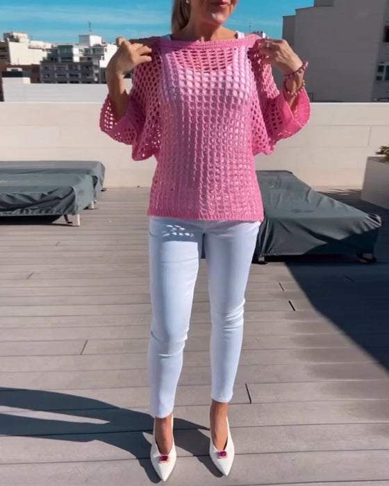 Solid color cutout tops