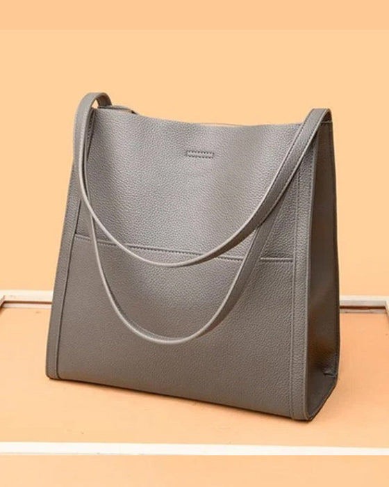 Solid color simple shoulder bag