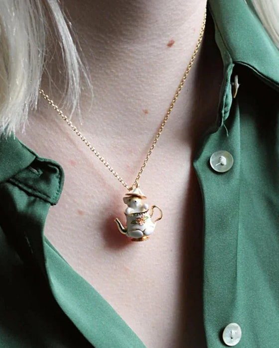 Mouse in my teapot jewelry set