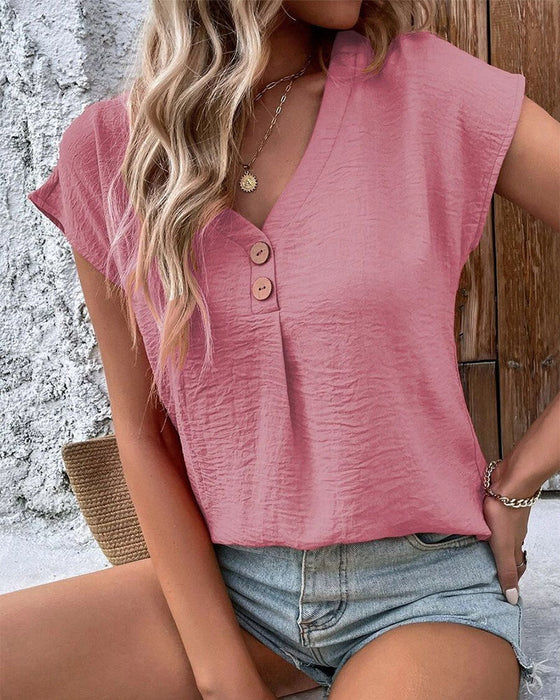 V-neck Short Sleeve T-shirt