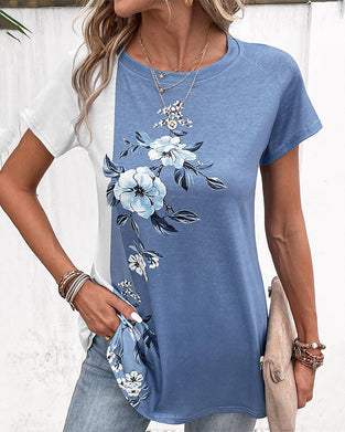 Patchwork floral print t-shirt