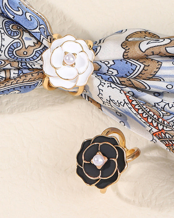 Camellia scarf buckle