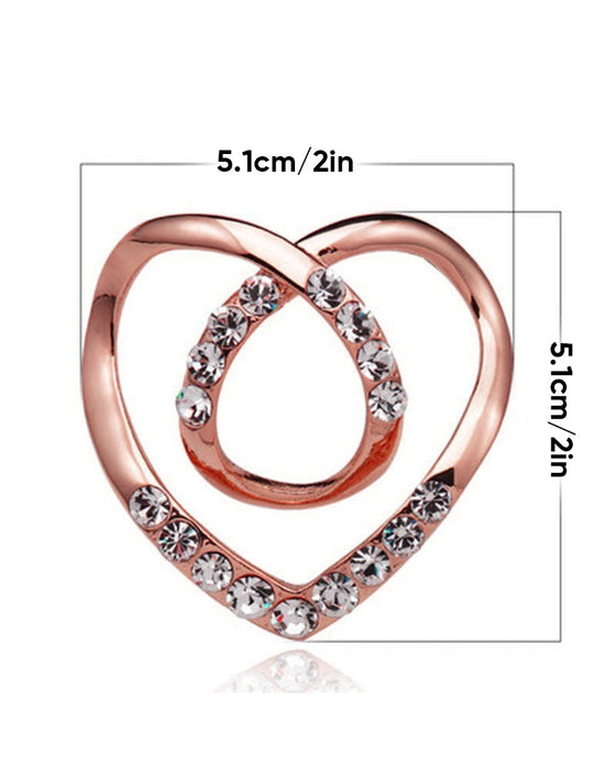 Heart-shaped thicker scarf clip