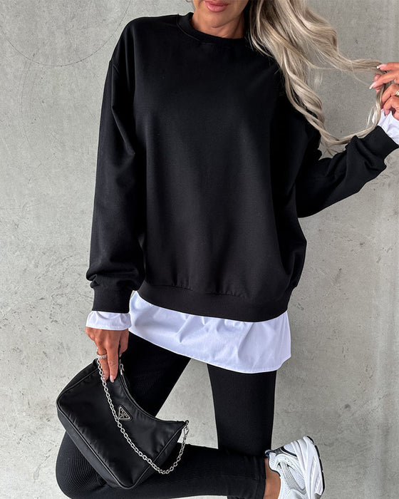 Solid color simple Sweatshirt