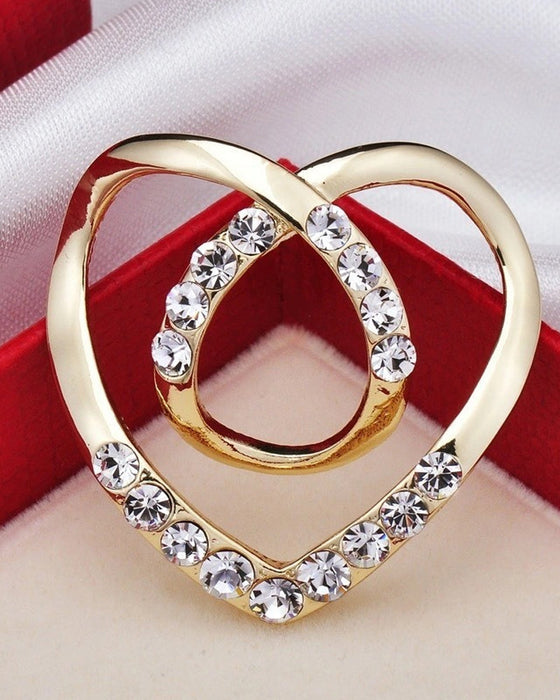 Heart-shaped thicker scarf clip