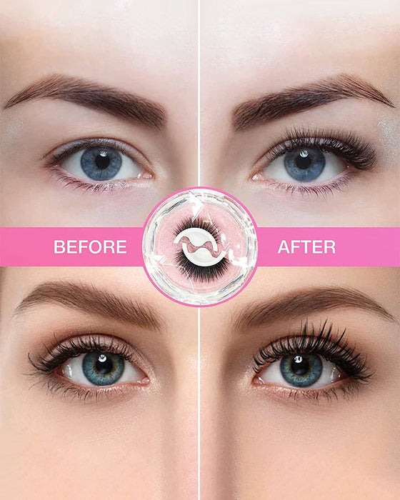 Reusable self-adhesive eyelashes