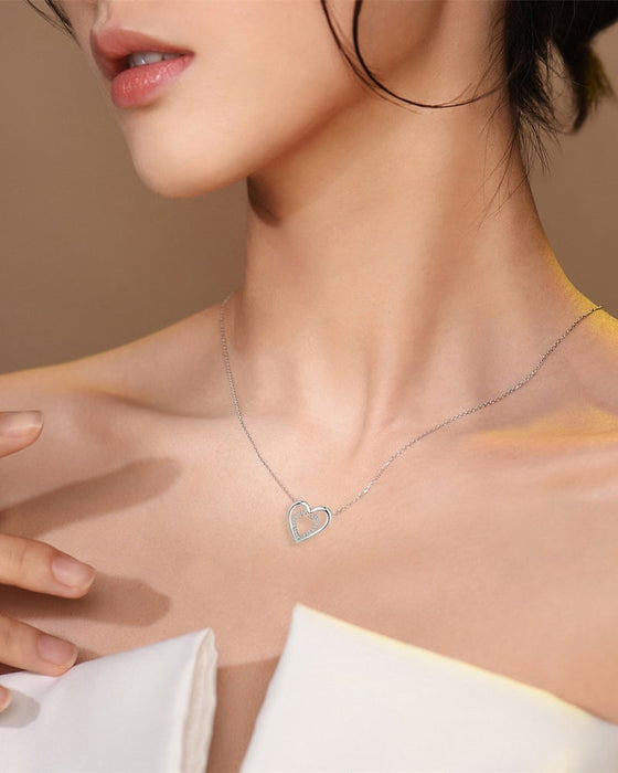 Fashion two-color love necklace