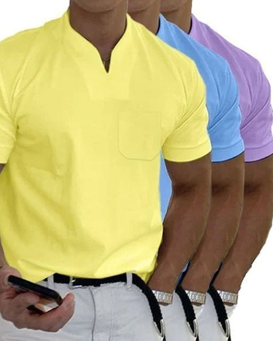 Plain V-neck T-shirt