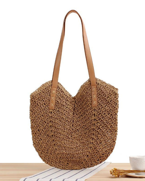 Tote Crossbody Straw Bag