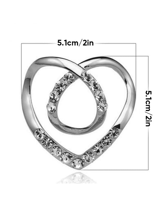 Heart-shaped thicker scarf clip