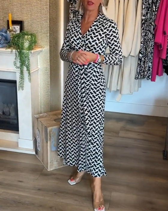 Slim fit printed dress