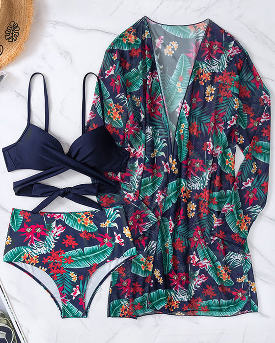 Floral Print Bikinis and Cover Up