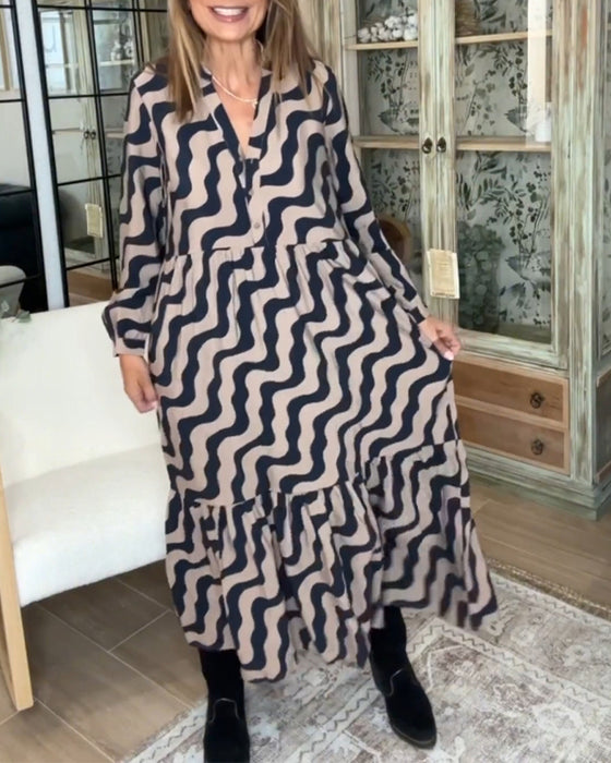 Printed Long Loose Dress