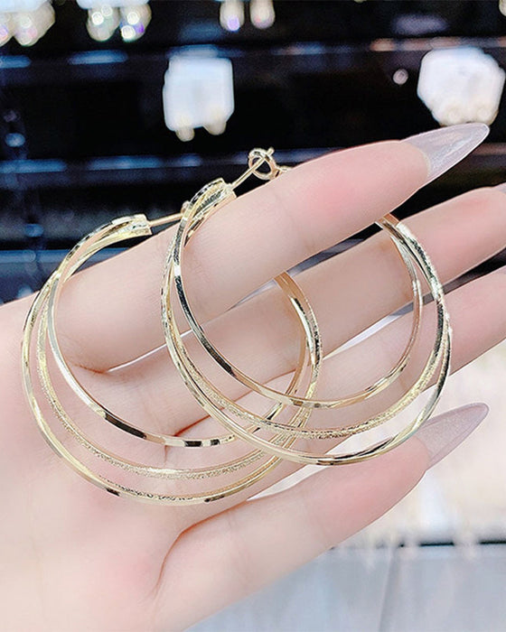 Multi-layer hoop earrings