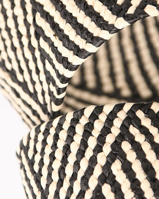 Grass woven ladies elastic belt