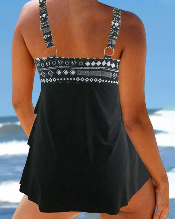 Classic Geometric Print Tankinis