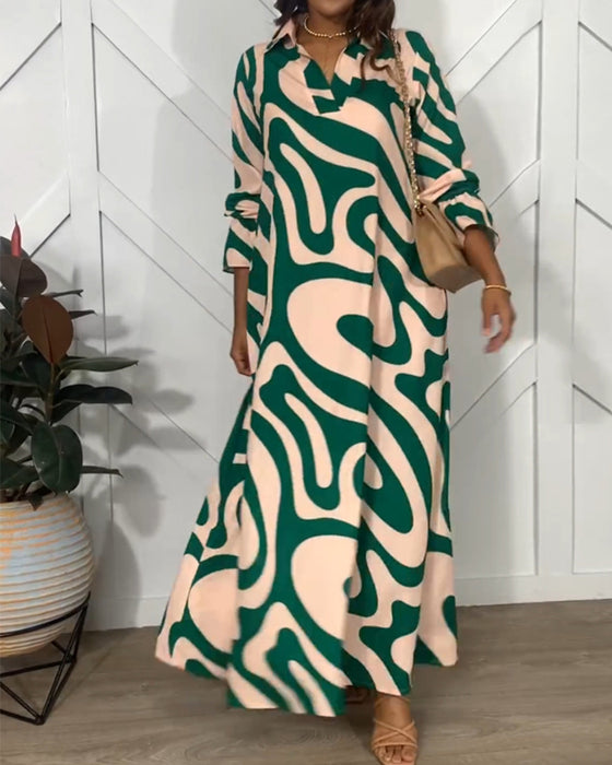 Elegant loose long sleeve dress