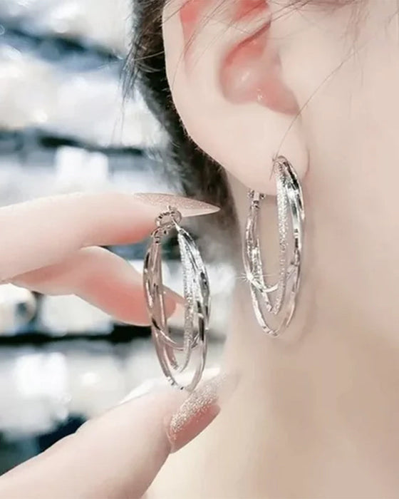 Multi-layer hoop earrings