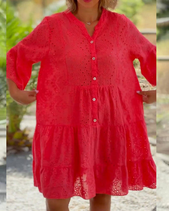 Hollow out loose dress