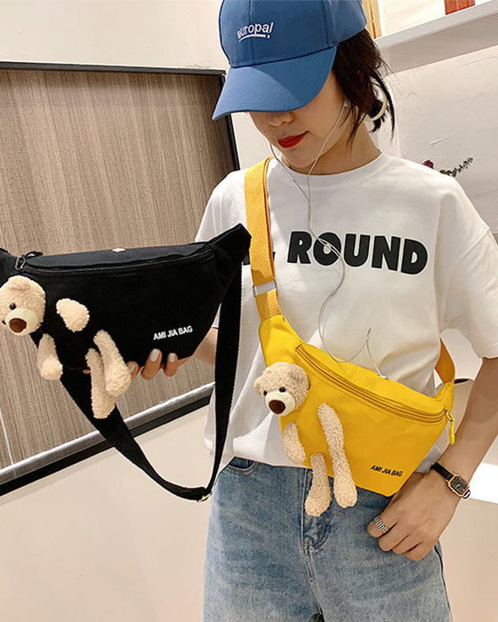 Cartoon bear shoulder bag