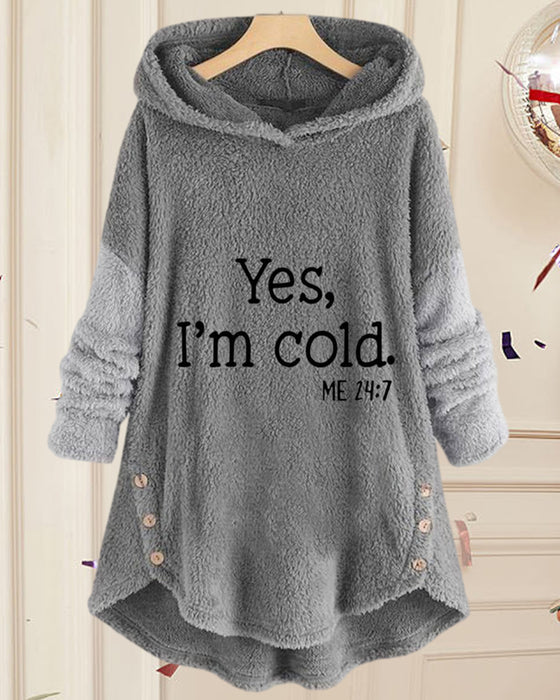 Casual Long Sleeve Hoodie Printed Tunic Top