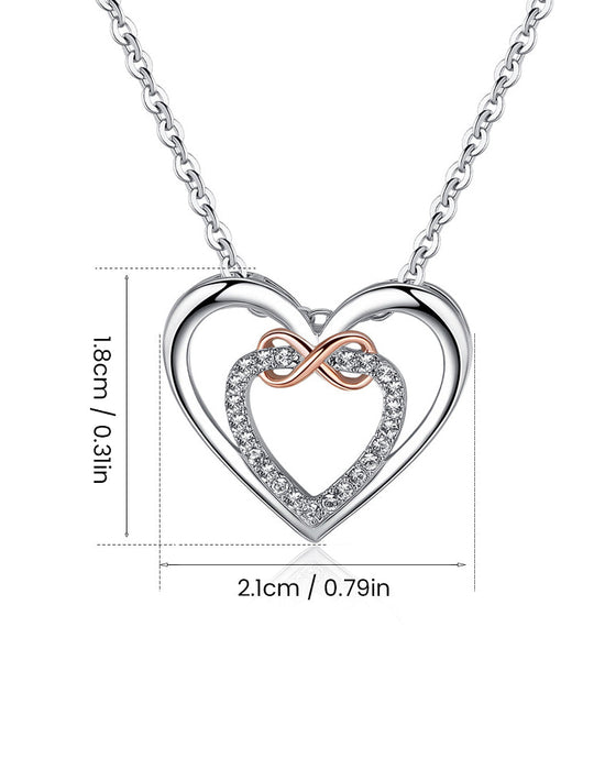 Fashion two-color love necklace