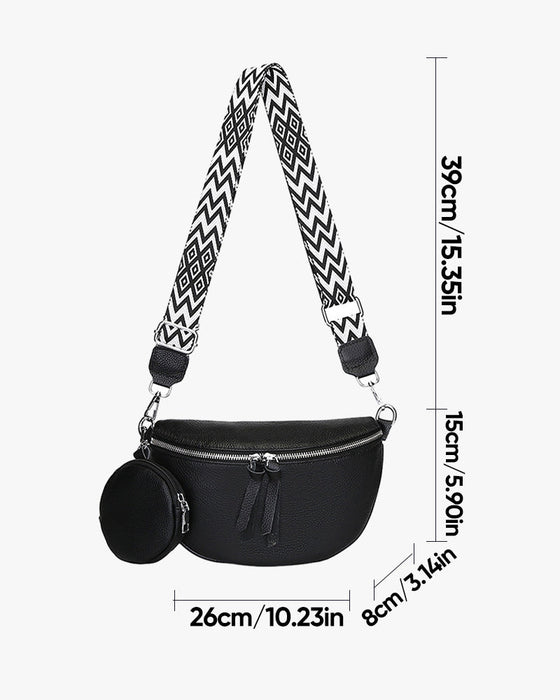Women's shoulder crossbody saddle bag
