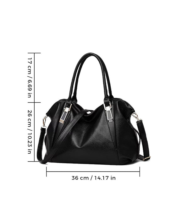 Women's large capacity soft leather handbag