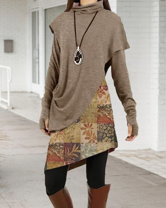 Retro Dress with Patchwork