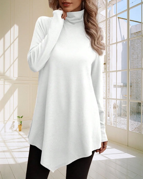 Solid color high neck tops