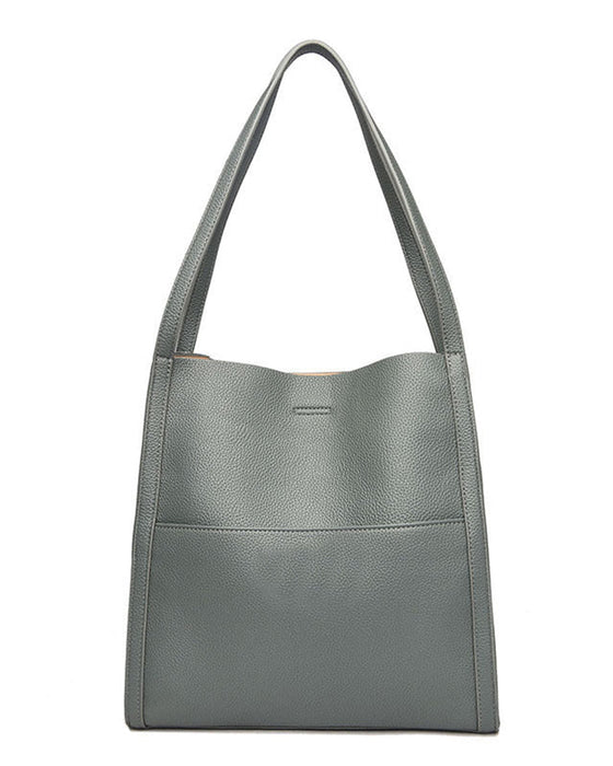 Solid color simple shoulder bag