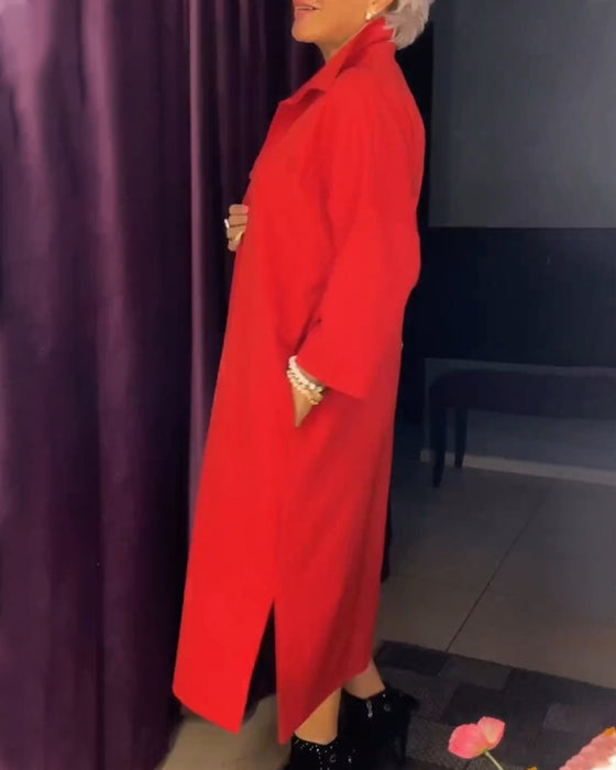 Casual shirt collar dress