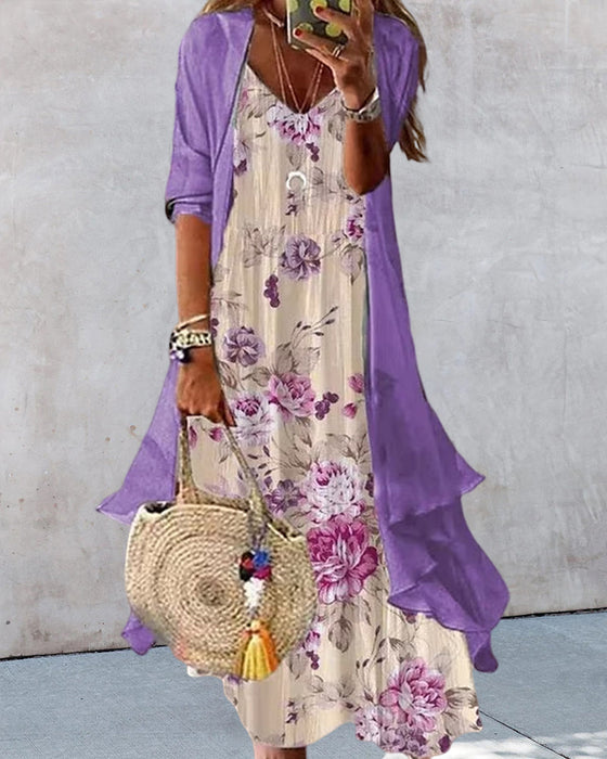 Vacation dress in floral print