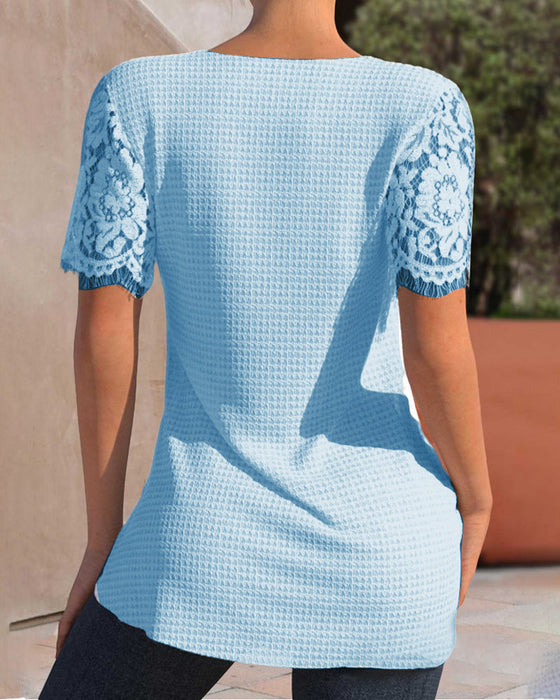 Lace Short Sleeve T-Shirt