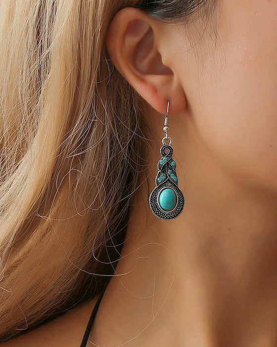 Turquoise drop earrings and necklace