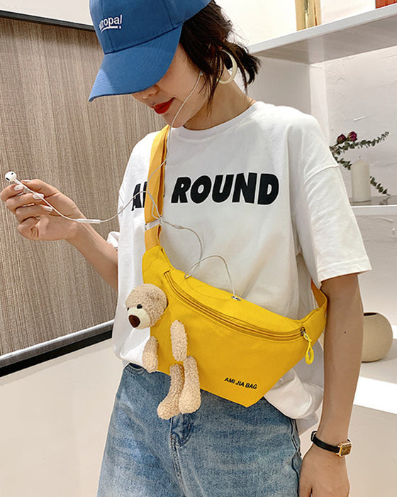 Cartoon bear shoulder bag