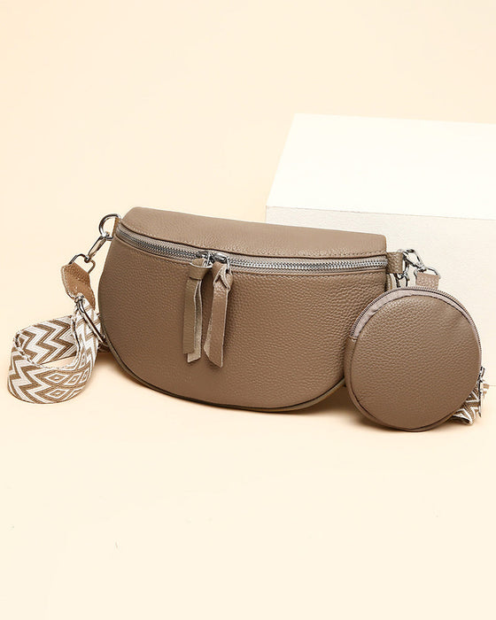 Women's shoulder crossbody saddle bag