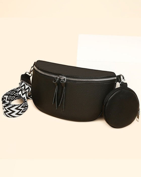 Women's shoulder crossbody saddle bag