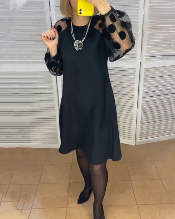 Elegant polka dot pattern dress