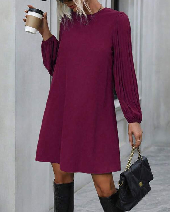 Elegant solid color dress