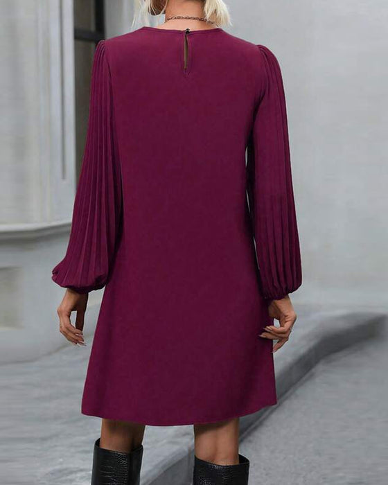 Elegant solid color dress