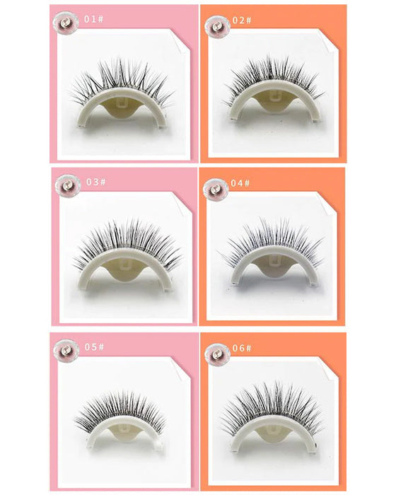 Reusable self-adhesive eyelashes