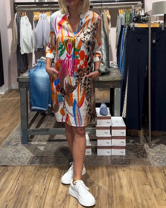 Women's daily casual color dress